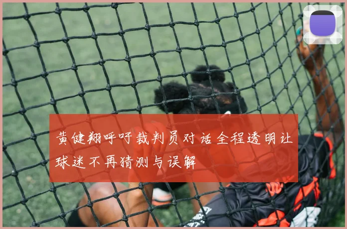 黄健翔呼吁裁判员对话全程透明让球迷不再猜测与误解